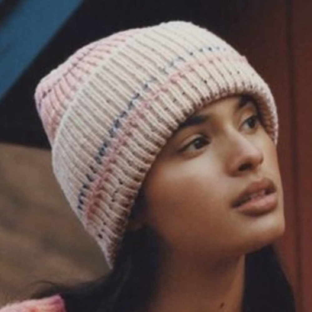 Anthropologie Sherbet Striped Beanie